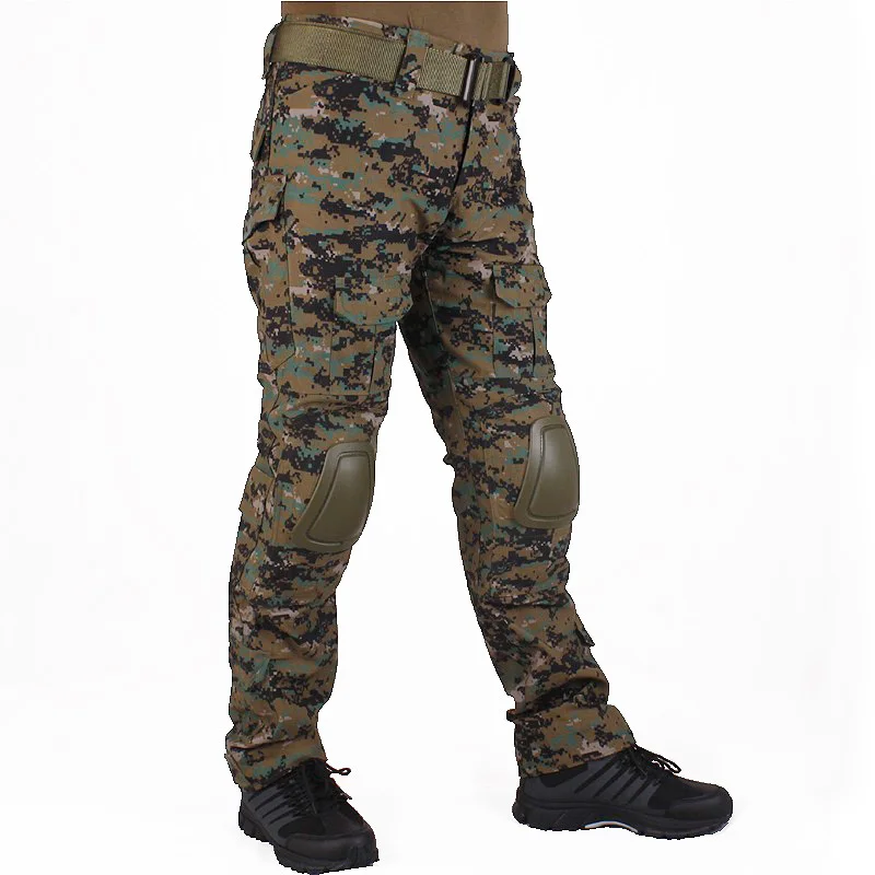 VULPO-pantalones de combate Digital de camuflaje para hombre, pantalones tácticos de caza con rodilleras extraíbles - imagen 4