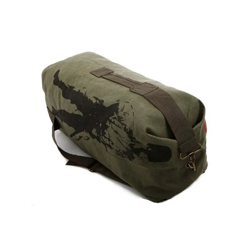 Mochila de lona para exteriores para hombre y mujer, bolsa de viaje con cordón para acampar y senderismo, XA1245A - imagen 4