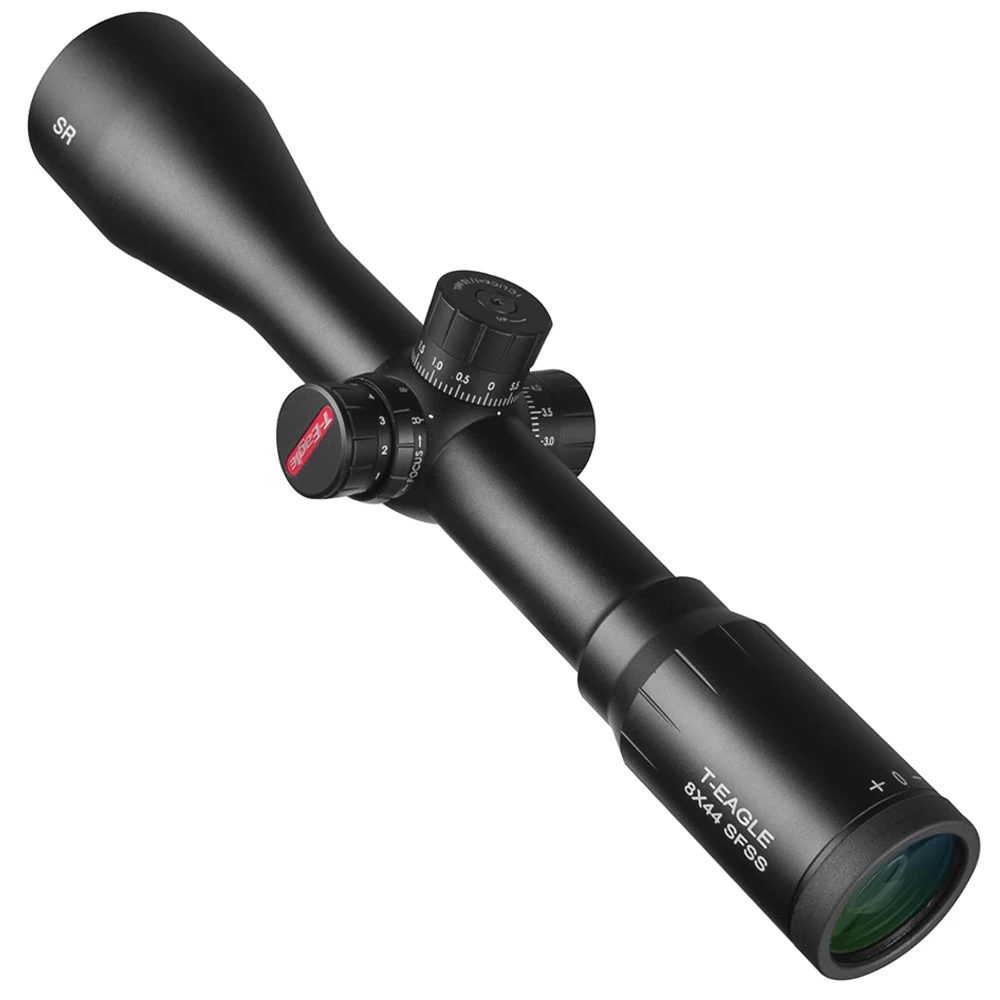 Mira óptica T-Eagle SR 8X44 SFSS, retícula grabada de vidrio rojo iluminada con bloqueo de viento, reinicio de mira de Rifle táctica, nuevo - imagen 4