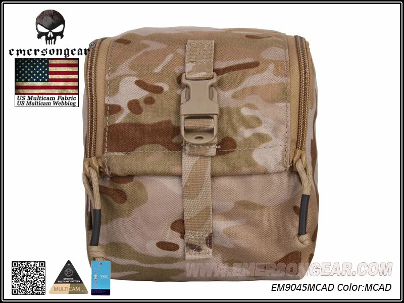 Riñonera táctica Multicam - Detalle de cremalleras