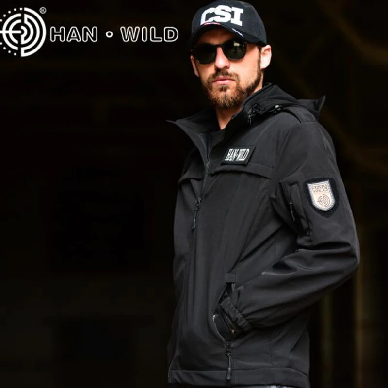 Chaqueta táctica Softshell para hombre, chaqueta térmica de lana Polar para invierno, senderismo, Camping, escalada, deporte al aire libre, cortavientos con capucha - imagen 2