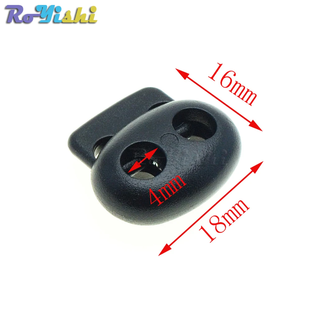 1000 unids/paquete de tope de bloqueo de cable de plástico Clip de palanca negro 16mm * 18mm * 5mm - imagen 2