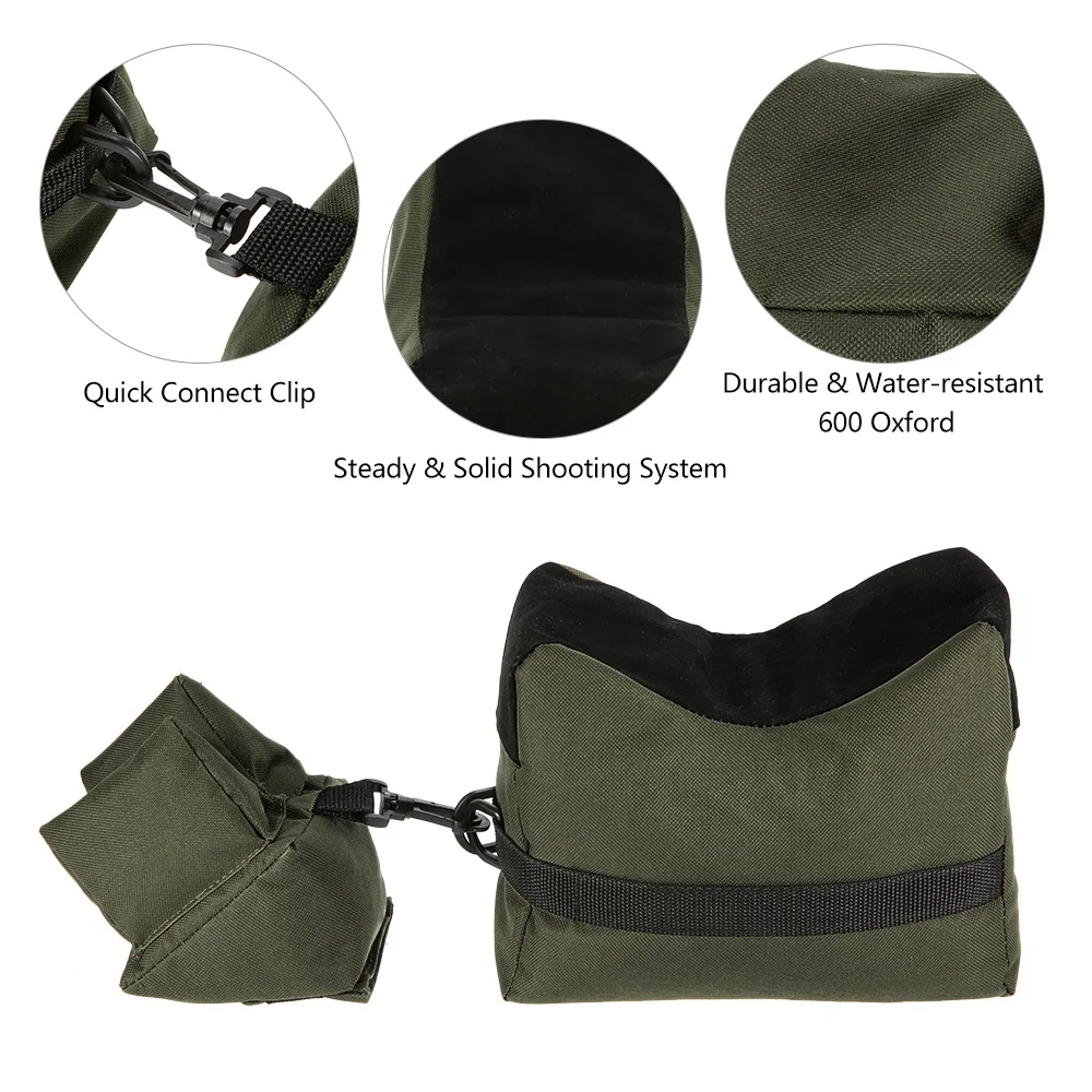 Bolsa frontal y trasera para bicicleta al aire libre, conjunto de bolsa de arena portátil para Rifle, caza de francotirador, pistola táctica, soporte de objetivo, bolsa de tiro CS - imagen 5