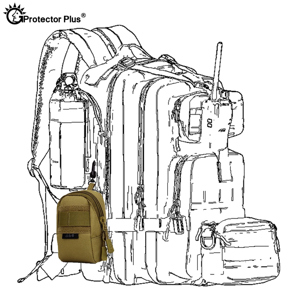 PROTECTOR PLUS-Bolsa Molle táctica militar para hombre, 4,5 pulgadas, accesorios Molle para teléfono móvil, kit de herramientas para viajes al aire libre y Camping - imagen 2