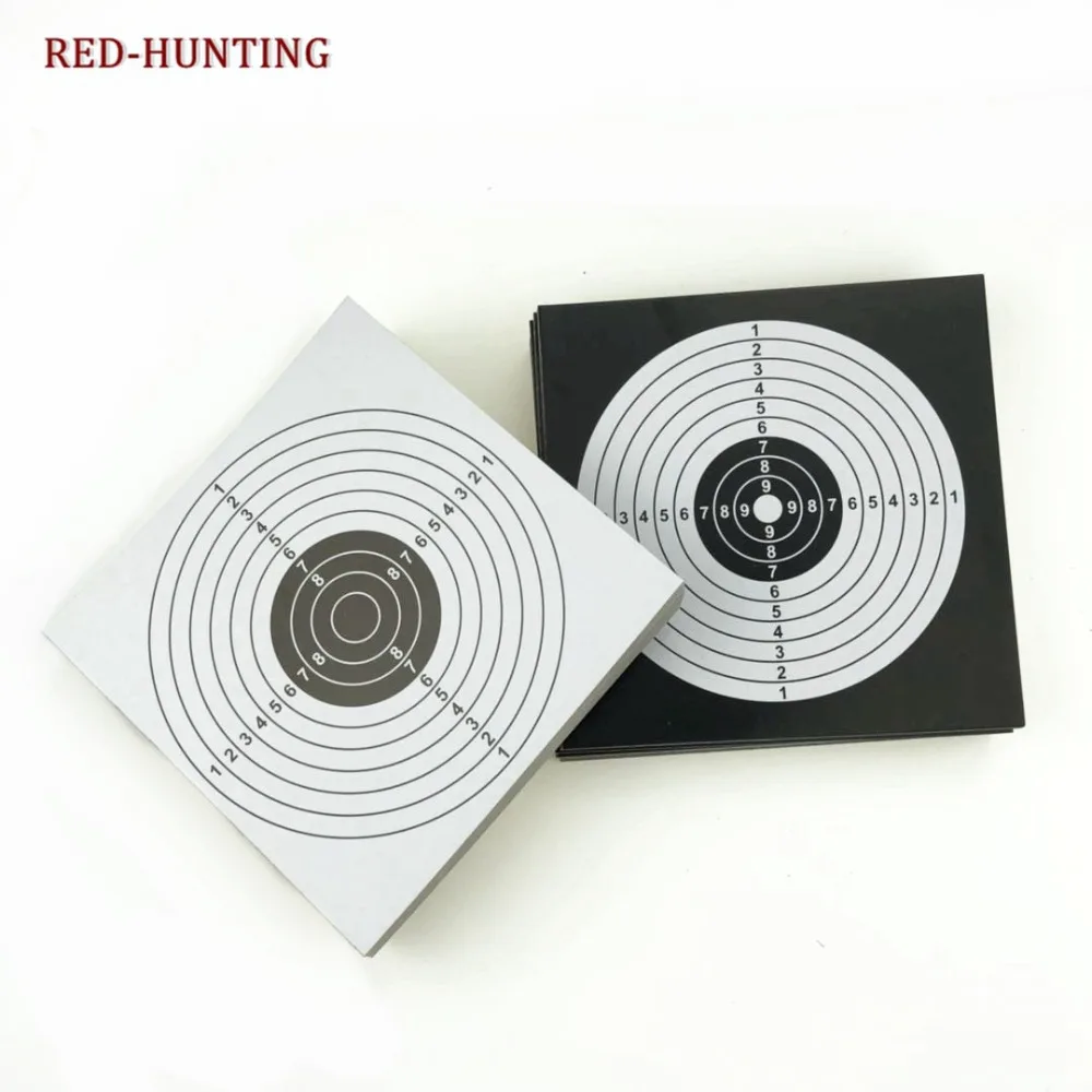Papeles de objetivo táctico cuadrado Vertical, pistola de Airsoft, tirachinas, bala para tiro de caza, 14x14, 100 unidades, nuevo - imagen 3