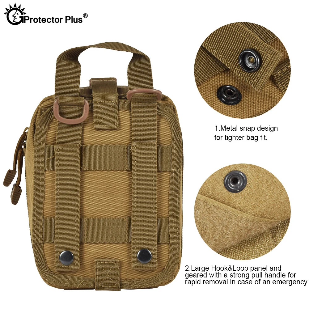 PROTECTOR PLUS-bolsa médica táctica para acampar, bolsa de utilidad de emergencia, de nailon, multifunción, para tratamiento de primeros auxilios, Militar - imagen 5