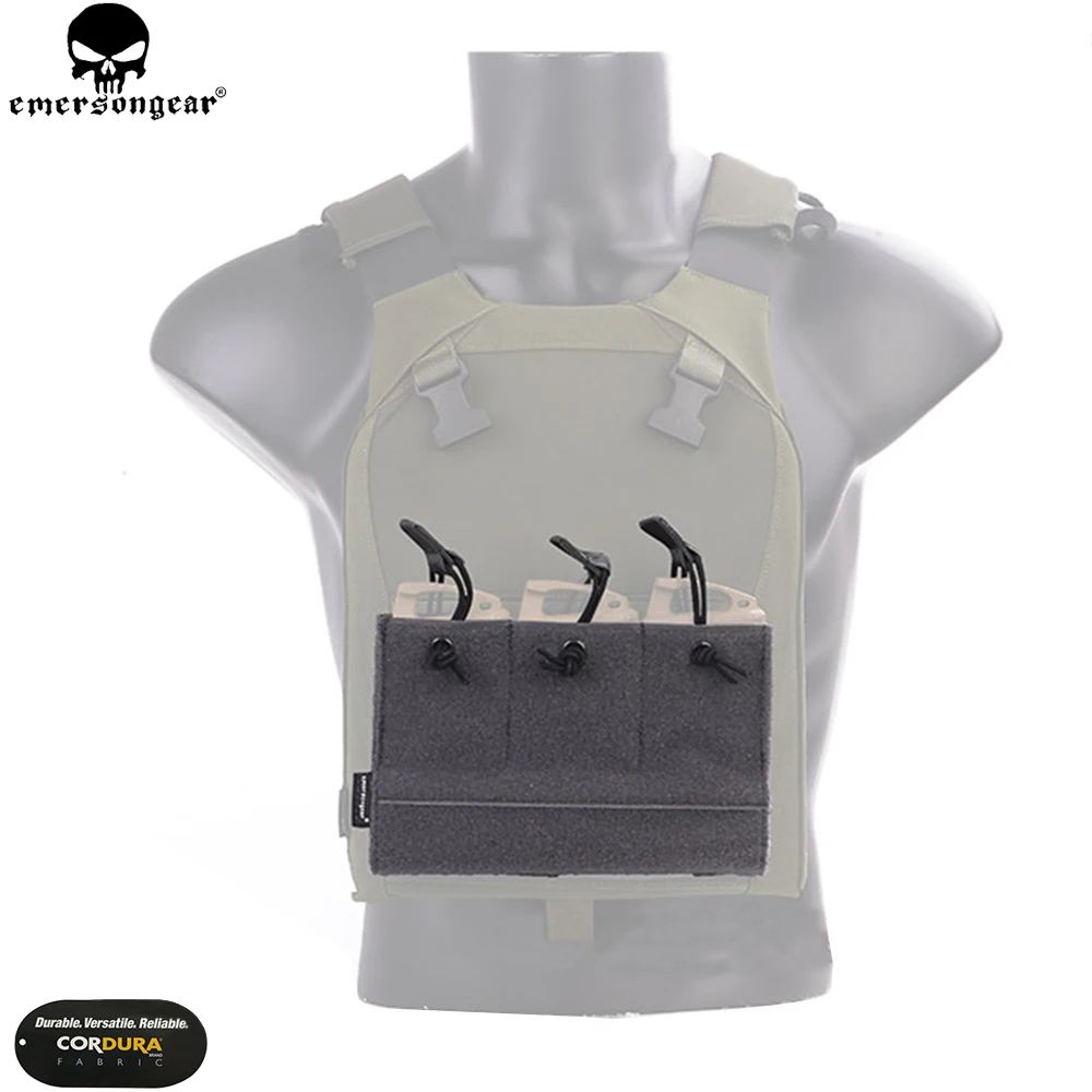 Emersongear-Bolsa táctica con Panel de gancho y bucle Triple M4 Mag para LVMBAV, chaleco de caza para PC, accesorios de bolsa Mag EM9058 - imagen 2