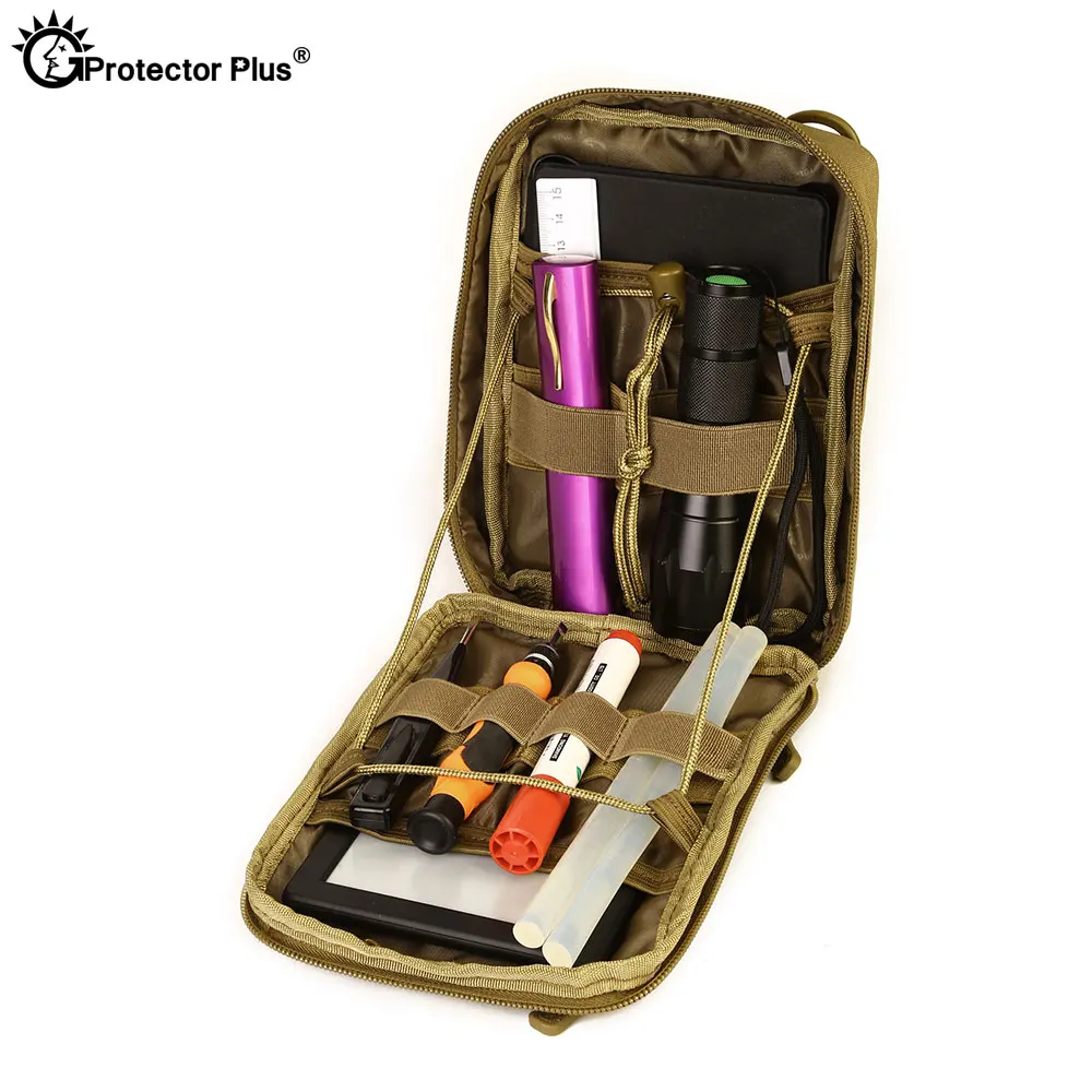 Bolsa táctica Molle para teléfono móvil, bolsa militar para deporte al aire libre, senderismo, viaje, de nailon, portátil, 6 pulgadas - imagen 3