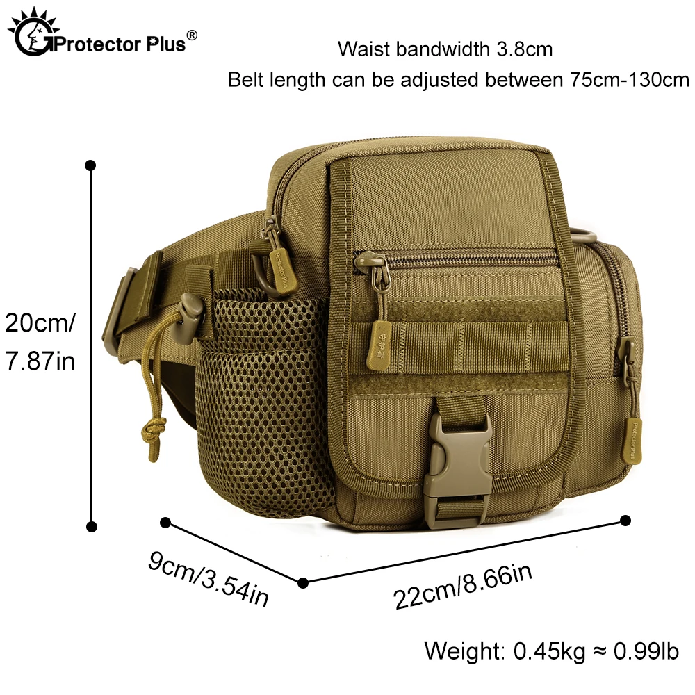 Riñonera táctica impermeable para hombre, riñonera multifuncional para deportes al aire libre, para caza, montar, viajes, senderismo - imagen 2