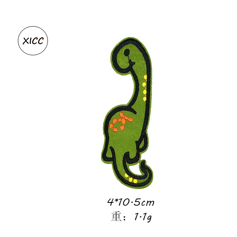 XICC-Parches bordados de dibujos animados de Parque jurásico, tiranosaurio de dinosaurio, Estegosaurio, ropa, pegatinas con agujeros de vaquero, apliques, novedad de 2019 - imagen 2