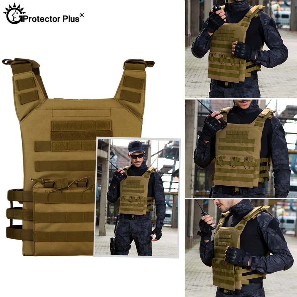 Chaleco táctico JPC Camo, bolsas militares MOLLE, armadura ajustable, chaleco anfibio para exteriores, pesca y caza CS - imagen 5