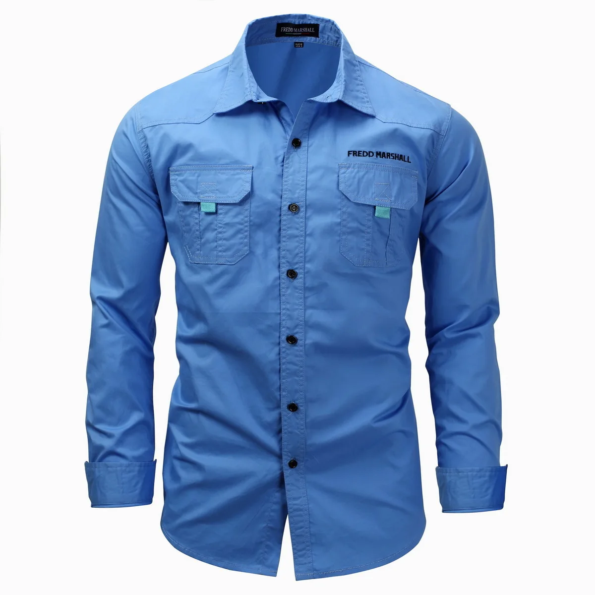 Camisa táctica de manga larga para hombre, cárdigan de algodón con solapa, para deportes al aire libre, escalada, entrenamiento militar, talla grande - imagen 3