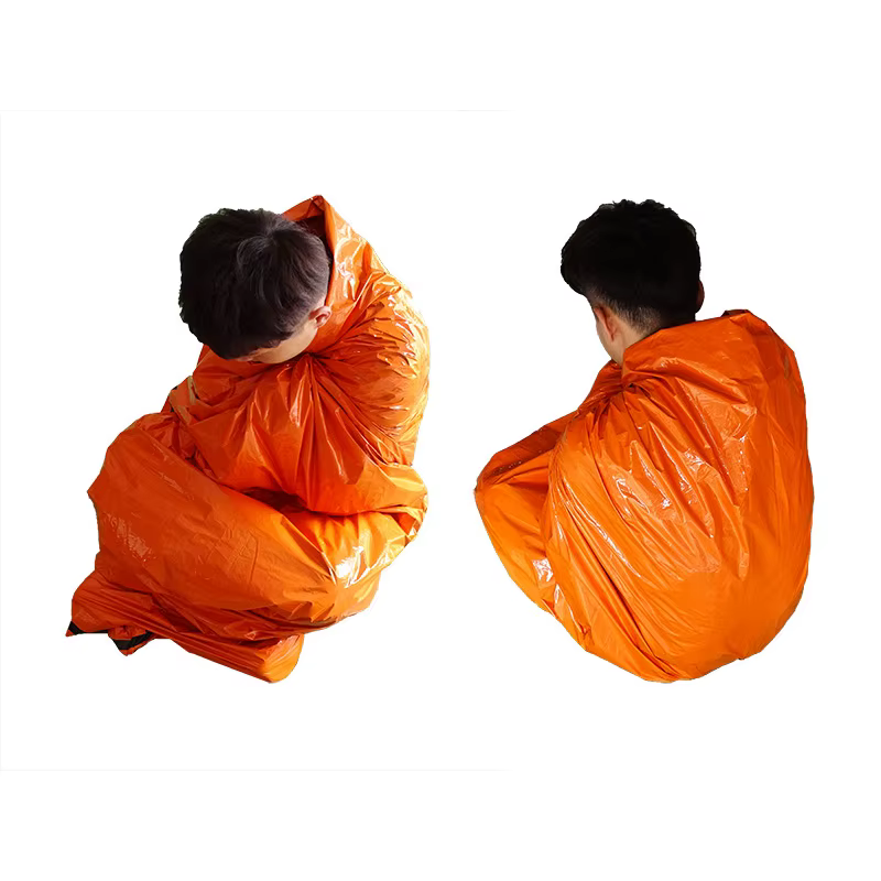 Saco de dormir de emergencia portátil, manta térmica de supervivencia Bivvy, primeros auxilios para acampar al aire libre, senderismo y aventura - imagen 4