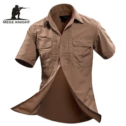 MEGE Camisa táctica militar manga corta verano hombre informal
