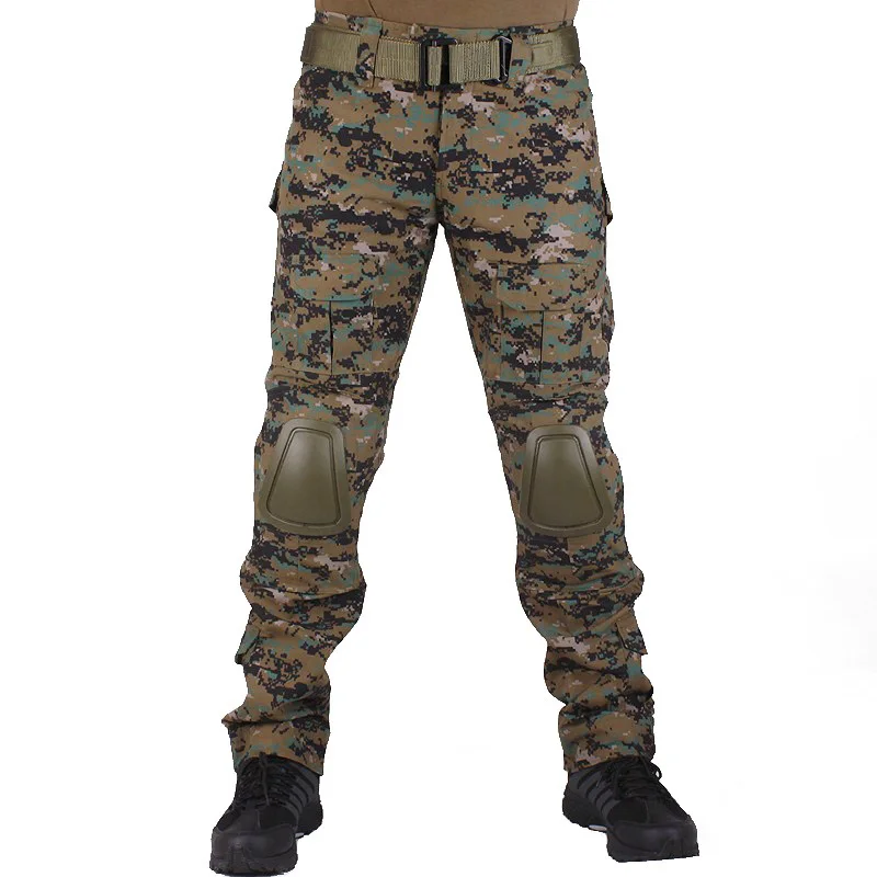 VULPO-pantalones de combate Digital de camuflaje para hombre, pantalones tácticos de caza con rodilleras extraíbles - imagen 2
