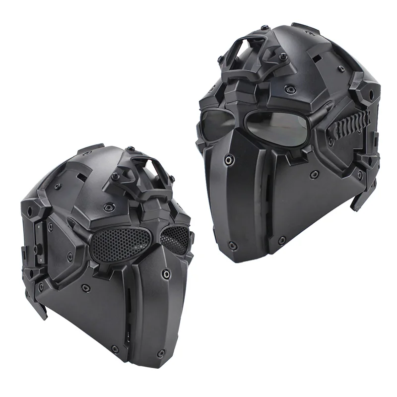 Casco táctico NVG integrado, máscara de Paintball con gafas de malla, casco de ciclismo profesional, casco de caza de cara completa - imagen 4