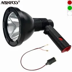 12V 125mm haz de punto perfecto CREE XML2 T6 1200LM 10W LED blanco/verde/rojo luces de caza foco de mano con enchufe hembra de 12V