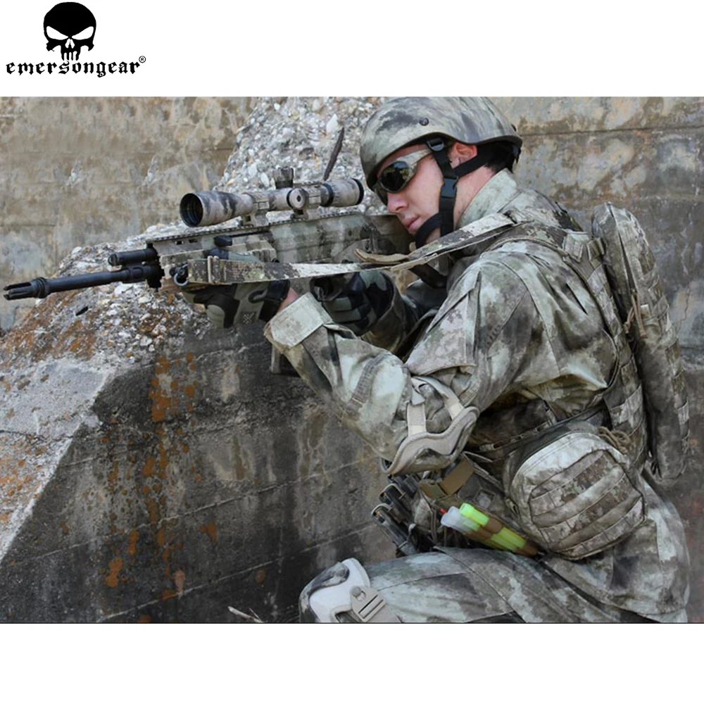 EMERSONGEAR A-TACS conjunto de uniforme uniforme de combate accesorios de caza camisa de camuflaje pantalones tácticos EM6906 - imagen 5