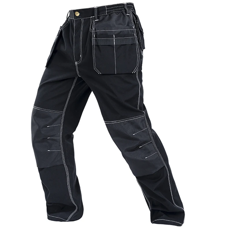 Pantalones de trabajo para hombre, pantalones con múltiples bolsillos y rodilleras de Eva extraíbles, carga mecánica de alta calidad, novedad de 2024 - imagen 4