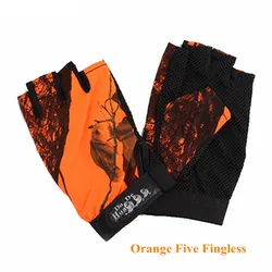 Guantes tácticos camuflaje biónico sin dedos antideslizantes