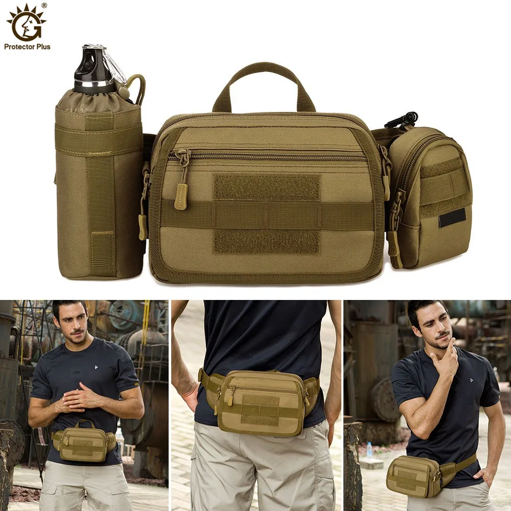Riñonera táctica militar MOLLE para caza, bolso de nailon impermeable, bandolera de hombro, equipo de viaje de camuflaje, bolsa de cinturón táctico - imagen 5