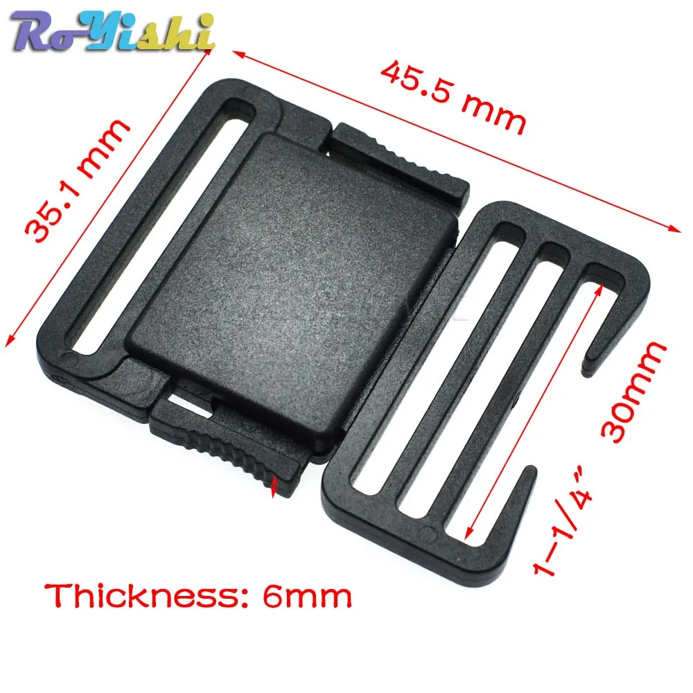 Correa de 1-1/4 "(30mm), hebilla de Liberación lateral ultrafina para correas de mochila de equipaje - imagen 2