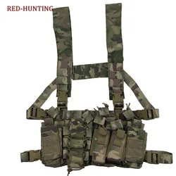 Chaleco MOLLE Multicam para paintball con bolsillos