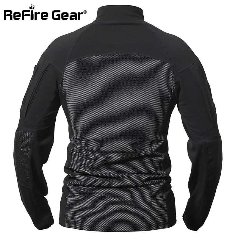 ReFire Gear-camisa de combate táctico para hombre, uniforme militar de algodón, camiseta de camuflaje Multicam, ropa del Ejército de EE. UU., camisa de camuflaje de manga larga - imagen 4