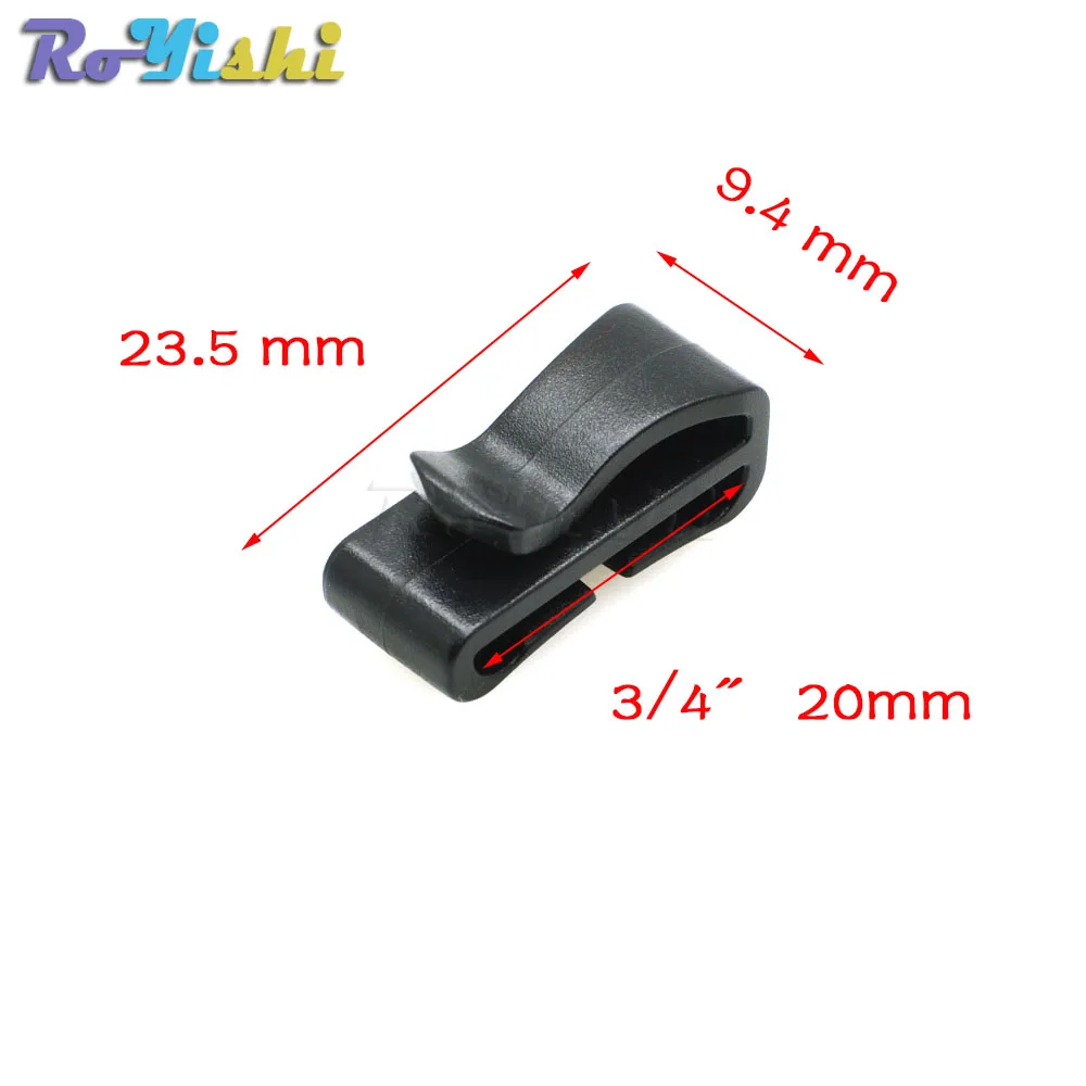 10 unids/pack deslizamiento rápido hebilla Clip deslizante negro para mochila táctica Molle correa de ajuste correas 20/25/32/38/49mm - imagen 4