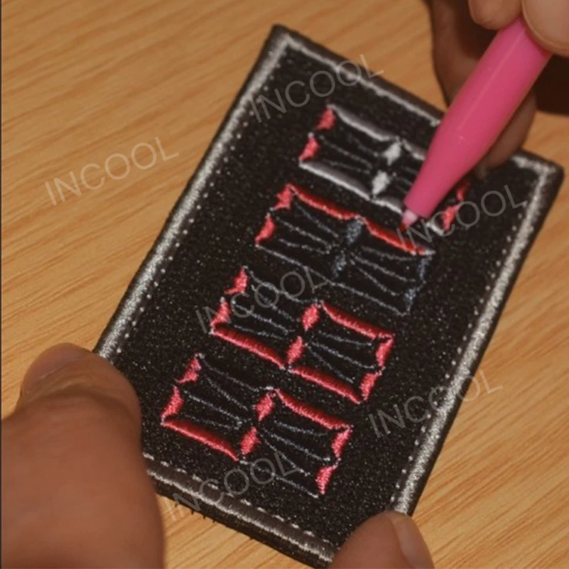 Parche bordado personalizado 3D, insignia con número 0-9/A-Z, emblema táctico, apliques bordados - imagen 4