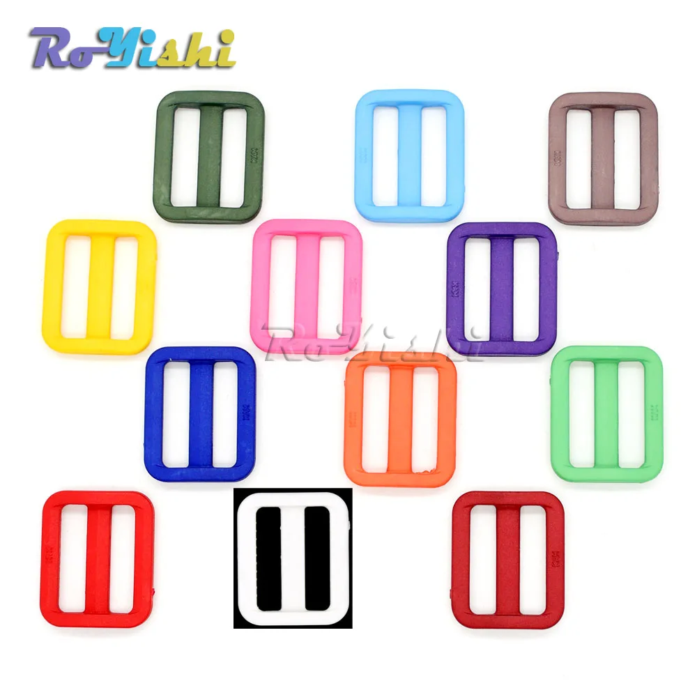 Hebilla ajustable para Collar de perro, arnés y correa de mochila, Triglides coloridos de 1 "(25mm), 100 unids/paquete - imagen 2