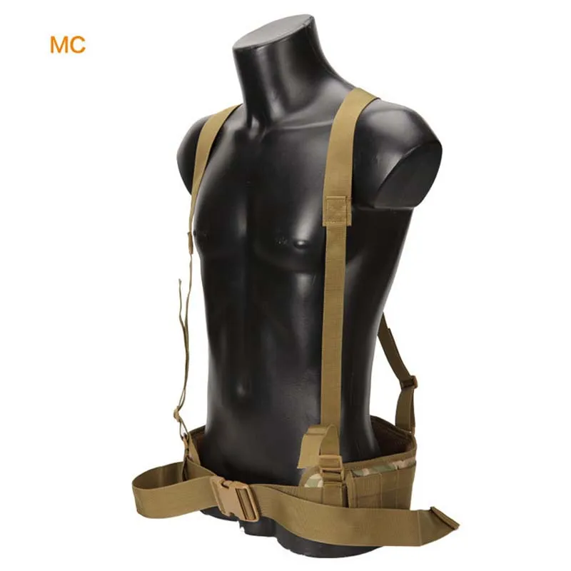 Cinturón táctico acolchado con tirantes en forma de H, cinturón ajustable Molle de nailon - imagen 2