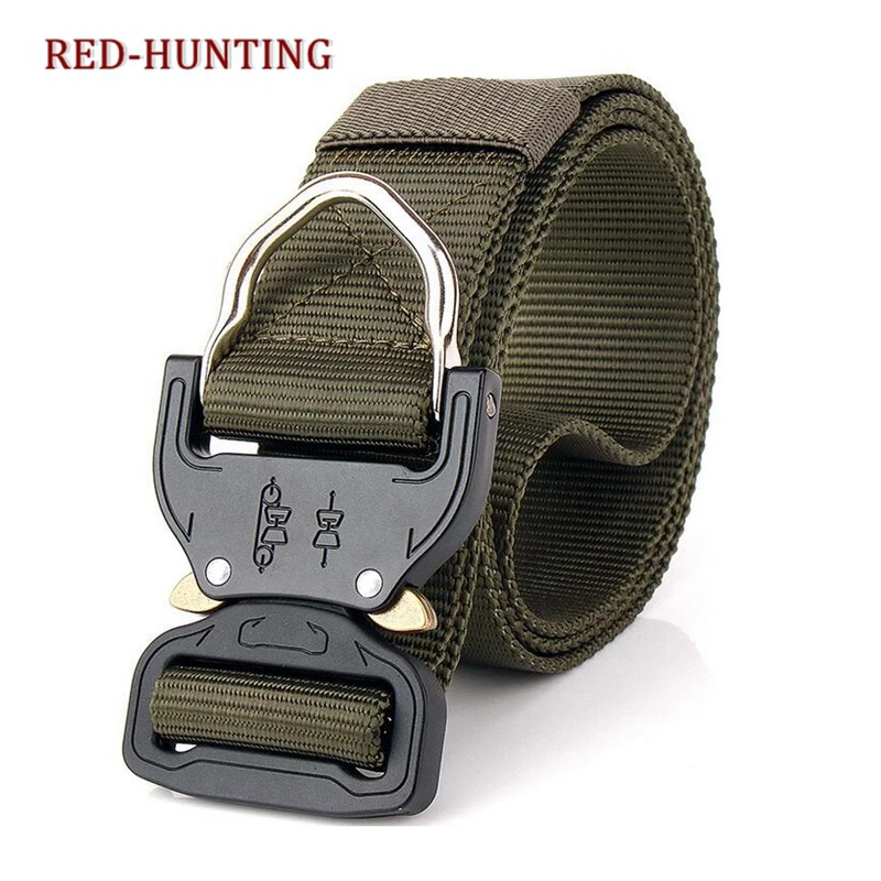 Cinturón táctico de alta resistencia, cinturón táctico de nailon de estilo militar de liberación rápida, con hebilla de Metal, 1,7 pulgadas - imagen 2