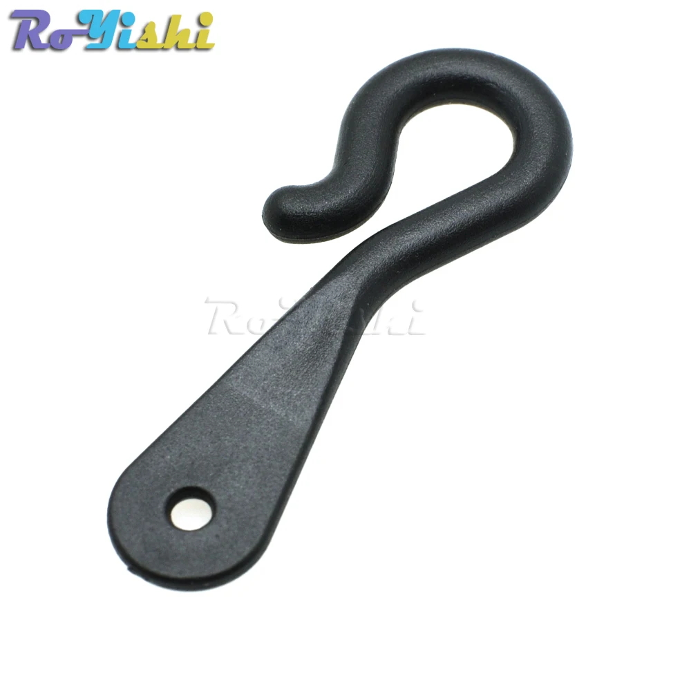 Colgador de plástico negro de 46,7x16,5mm, gancho para accesorios textiles de ropa - imagen 4