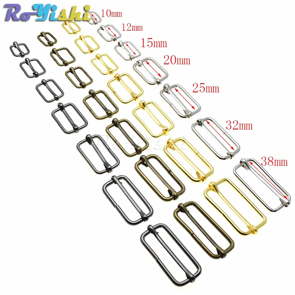 Hebillas deslizantes de Metal, pasador de rodillo formado por alambre, ajustador deslizante de correa, 1000 unids/paquete - imagen 5