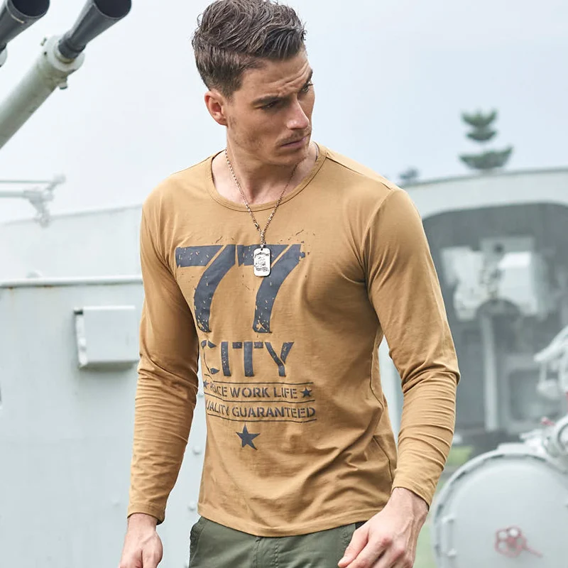 77City Killer informal-Camiseta de algodón con letras de estrellas reales para hombre, cuello redondo, cómoda, 3 colores, Select LT77, nueva moda, primavera y otoño, 2020 - imagen 3