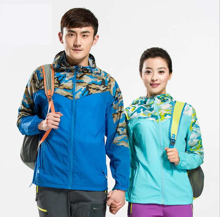 Chaqueta deportiva para hombre y mujer, cortavientos de camuflaje fino, plegable, impermeable, protección solar, abrigo Anti-UV, ultraligero de secado rápido para senderismo - imagen 3