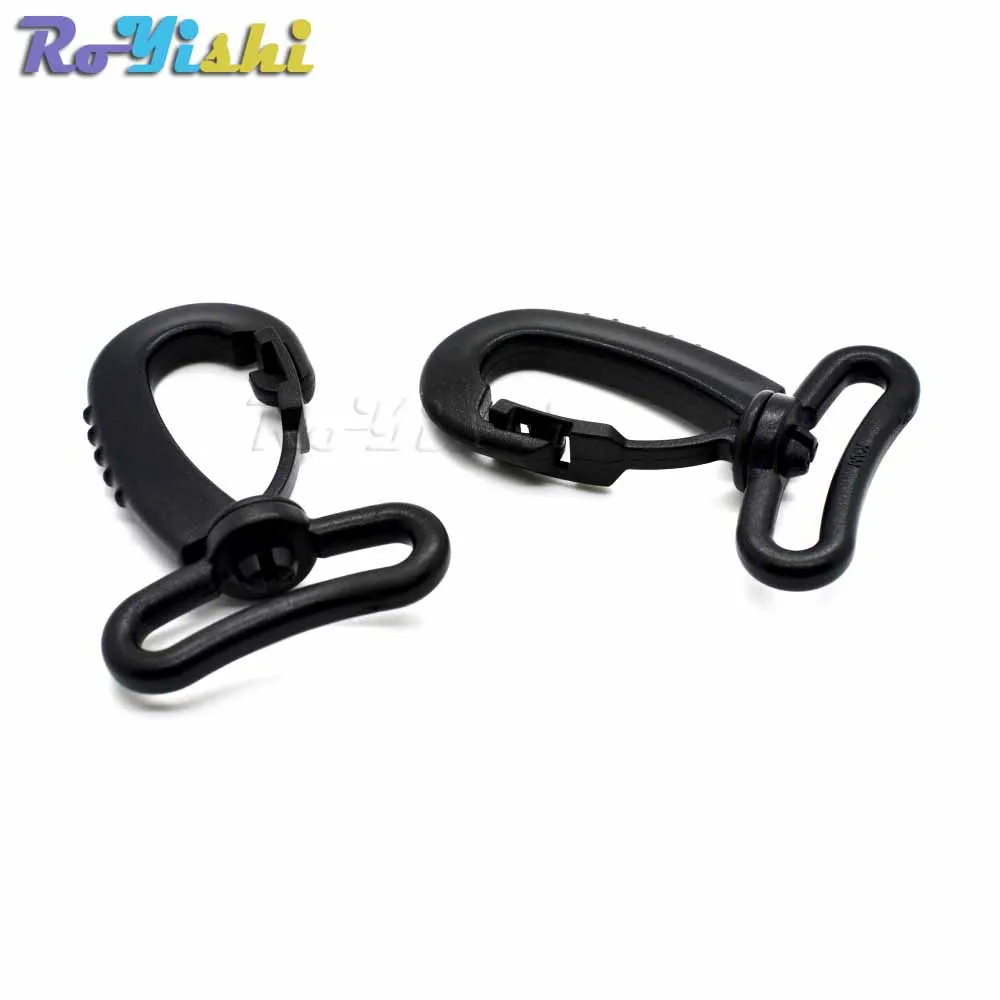 Ganchos giratorios de plástico para bolso, correas, llavero, broche, accesorios de mochila, 100 unids/paquete - imagen 5