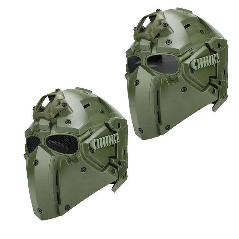 Casco táctico NVG integrado, máscara de Paintball con gafas de malla, casco de ciclismo profesional, casco de caza de cara completa - imagen 3