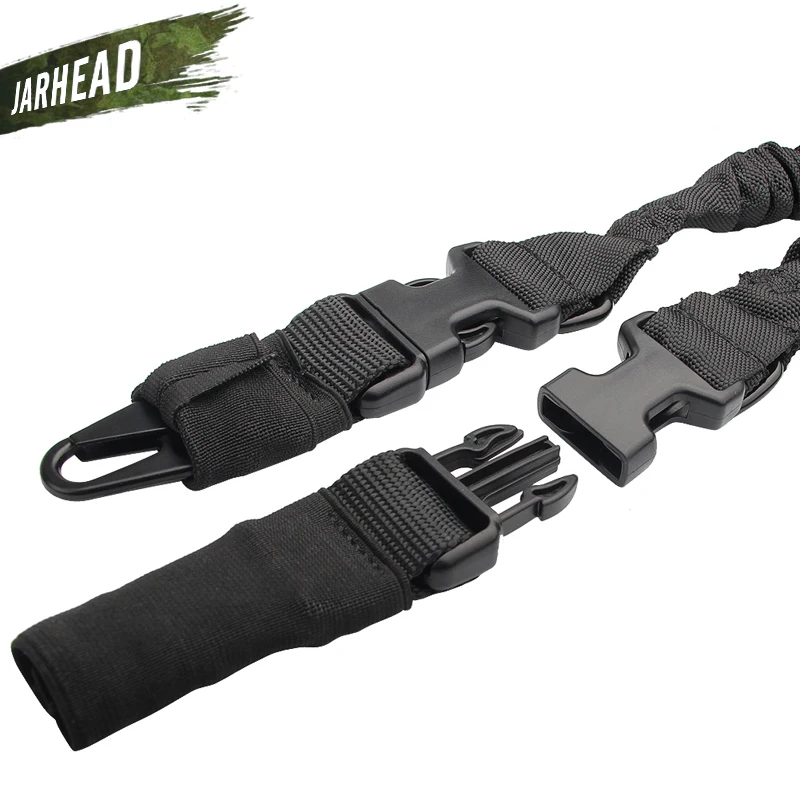 Eslinga táctica de 2 puntos para Rifle, correa acolchada ajustable de nailon, de alta resistencia, de separación rápida, Bungee - imagen 3