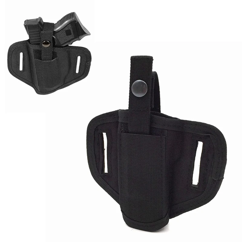 Funda de nailon para cinturón de pistola compacta Universal, funda táctica para cinturón de mano izquierda y derecha, accesorios de caza y tiro - imagen 5