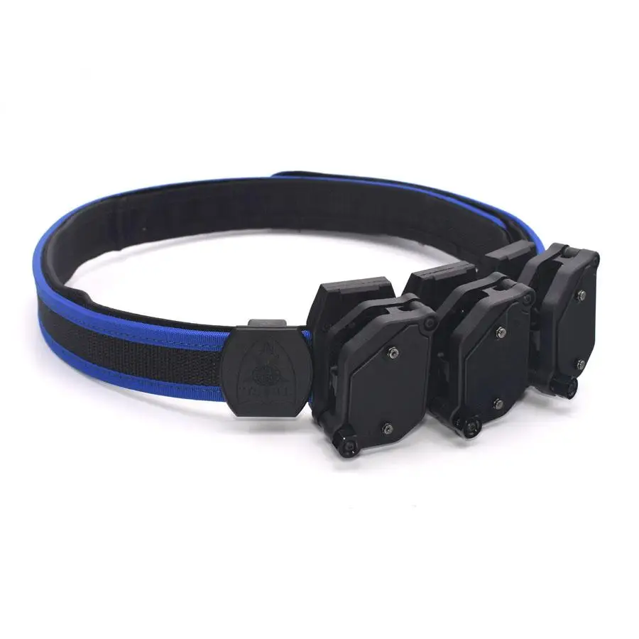 Cinturón de tiro de alta velocidad IPSC USPSA azul con cargador de pistola de velocidad multiángulo 3x - imagen 4