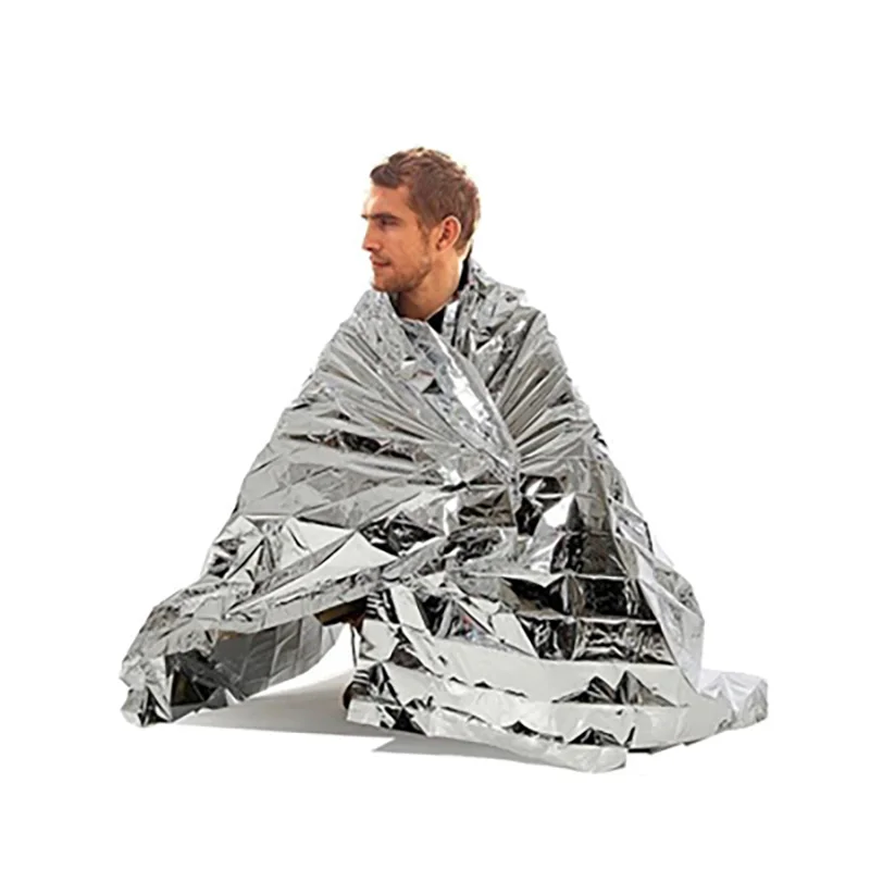 Tienda de refugio de emergencia ligera para 1-2 personas, refugio térmico Mylar, tubo impermeable, reflectante, conserva el calor, equipo de supervivencia - imagen 3