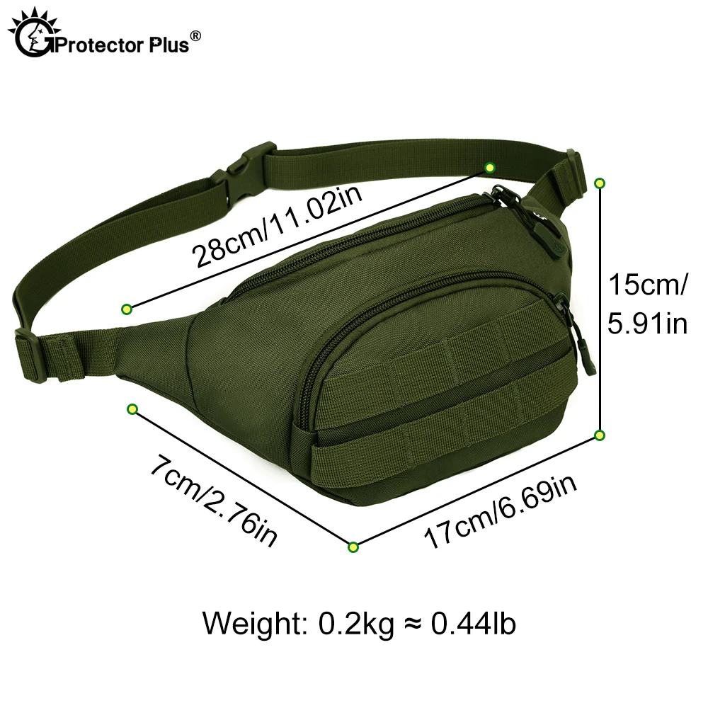 PROTECTOR PLUS-riñonera táctica portátil para exteriores, escalada, senderismo, deporte, caza, correr, riñoneras pequeñas, cinturón ajustable Unisex - imagen 2
