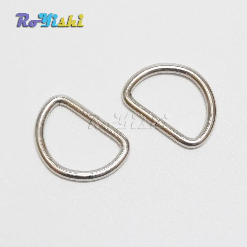 1000 unids/paquete de hebilla de cinturón para mochila, anillo en D niquelado de 5/8 "(15mm), semiranilla, hebilla de cinturón - imagen 3