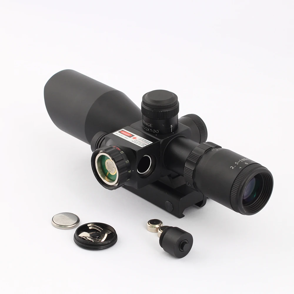 SPINA OPTICS-mira telescópica para caza, visor óptico holográfico con láser rojo, montaje en riel de 20mm, 2,5-10x40 E - imagen 5