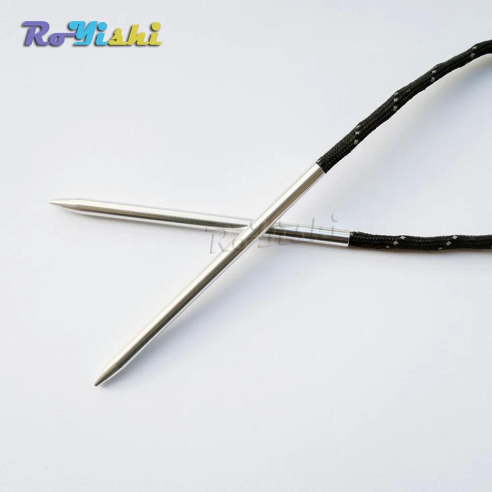 Aguja de Paracord de aluminio, accesorio con rosca de tornillo, punta de eje, aguja de Stiching, para pulsera práctica, 3,5 pulgadas, 10 unids/paquete - imagen 4