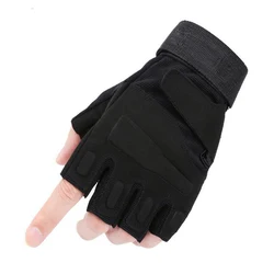 Guantes tácticos sin dedos para combate y airsoft, aire libre