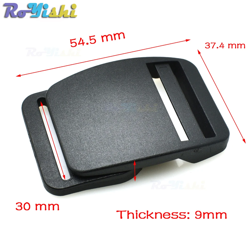 Hebillas entrelazadas de nailon para bolso de estudiante, hebilla de cinturón de Liberación lateral para mochila, cinturón de perro, tamaño de 30mm - imagen 2