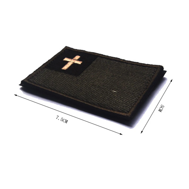 Parche de Jesús cristiano en cruz, parche bordado decorativo de gancho y bucle para mochila y ropa - imagen 5